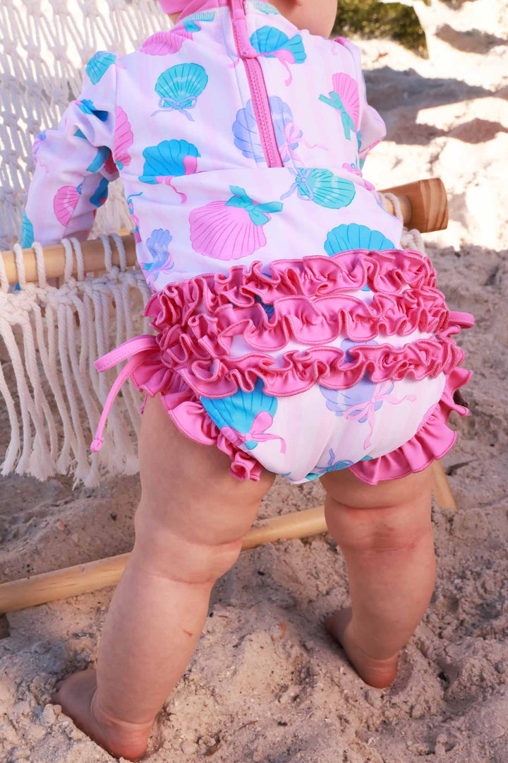Seaside Sweetie Rash Guard Swimsuit  - Caden Lane -