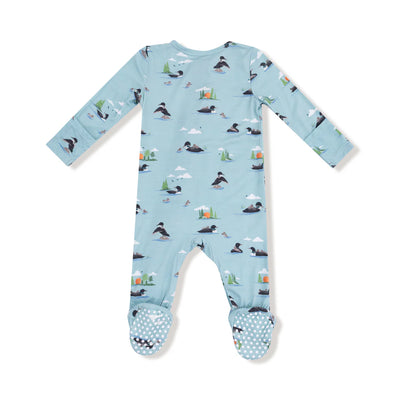 Loon Diving Bird (Bamboo) 2 Way Zipper Footie - Angel Dear