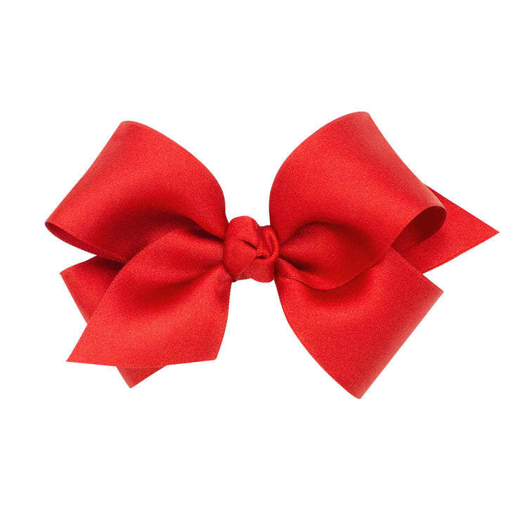 Small French Satin Girls Hair Bow (Knot Wrap) - Wee Ones