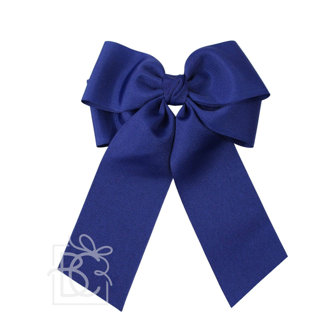 GROSGRAIN DOUBLE TAIL BOW - Navy, White or Pink - Beyond Creations