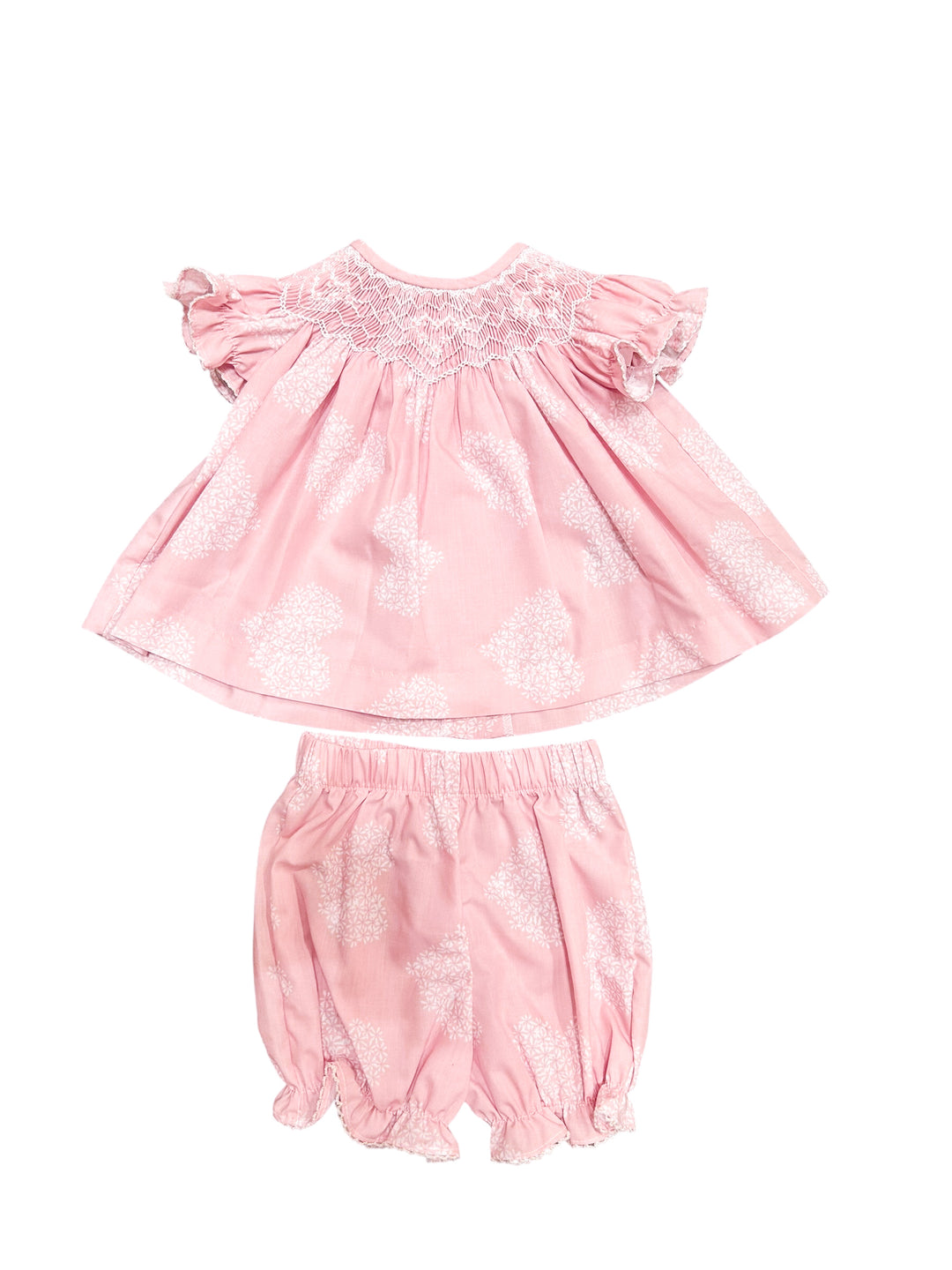 Girls Smocked Floral Hearts Collection - Lulu Bebe