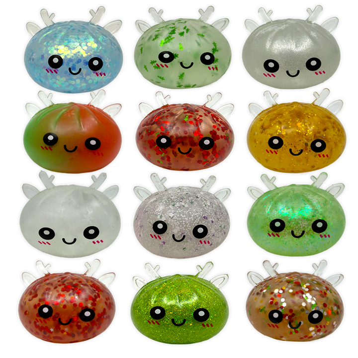 Christmas Mystery Reindeer Dumpling Squishy Toy