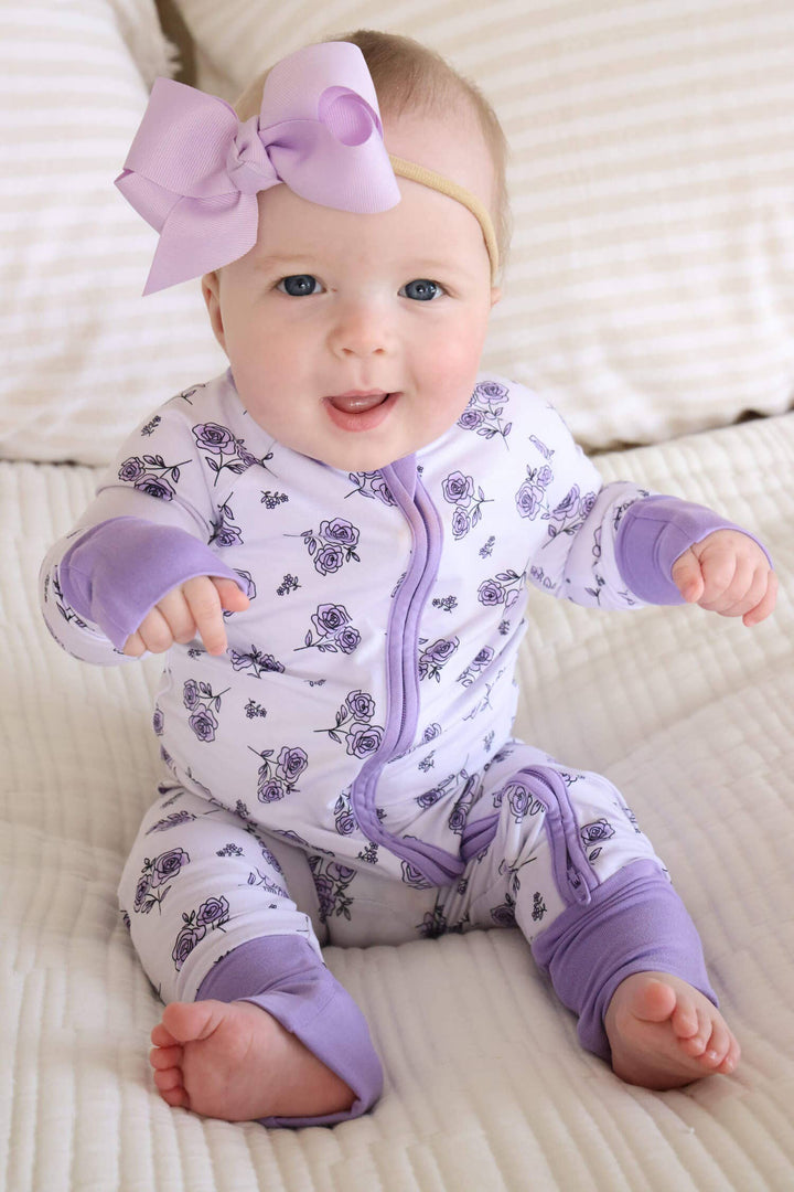 Amethyst Garden Convertible Zip Romper - Caden Lane -
