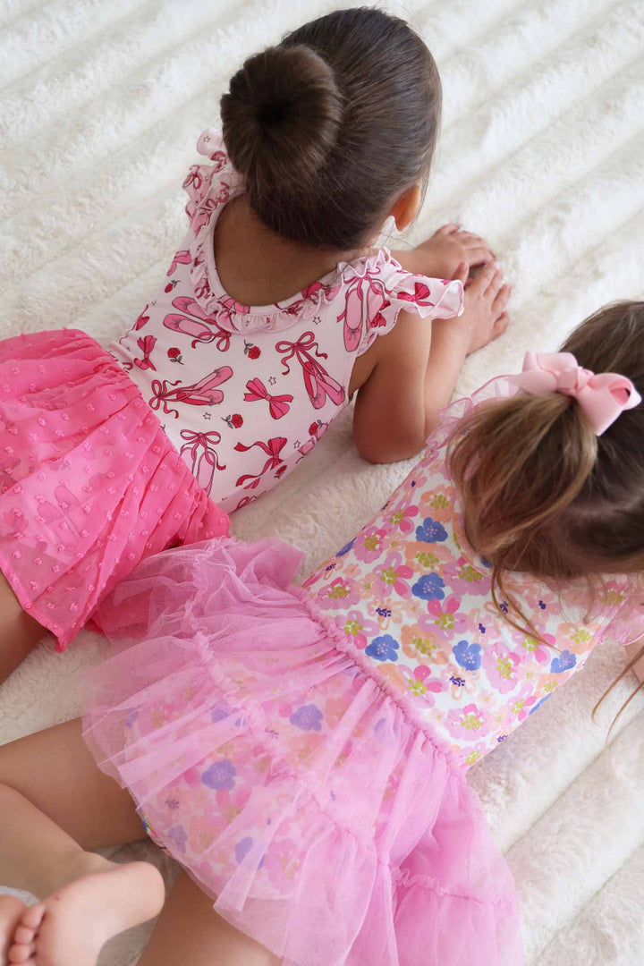 Pink Ruffle Skirt Dance Leotard - Caden Lane