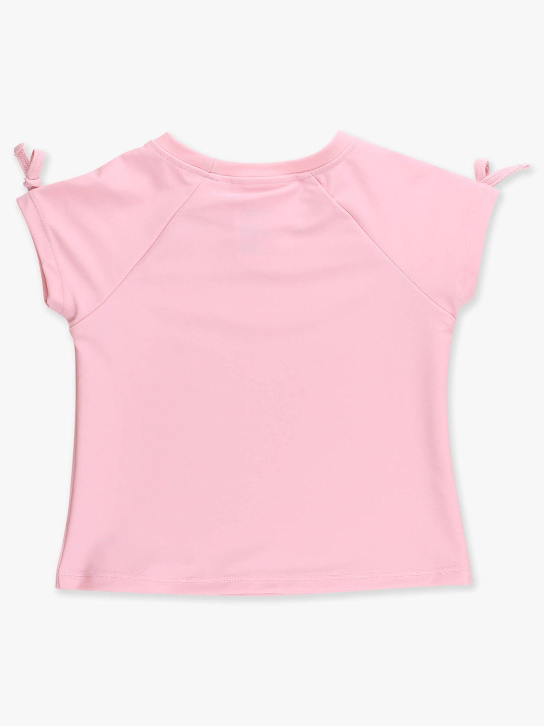 Girls Pink Active Raglan Bow Shirt - RuffleButts