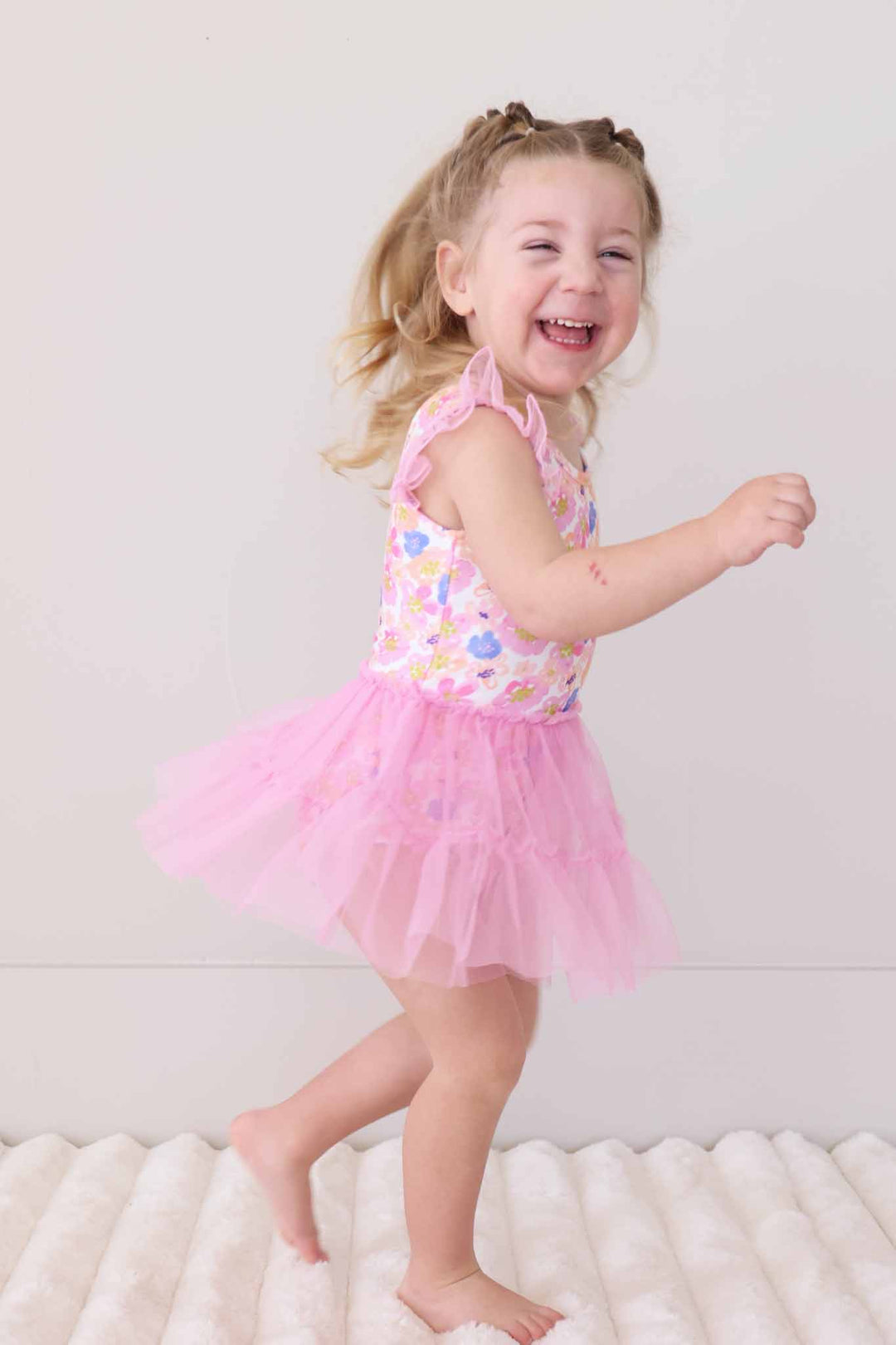 Pink Ruffle Skirt Dance Leotard - Caden Lane