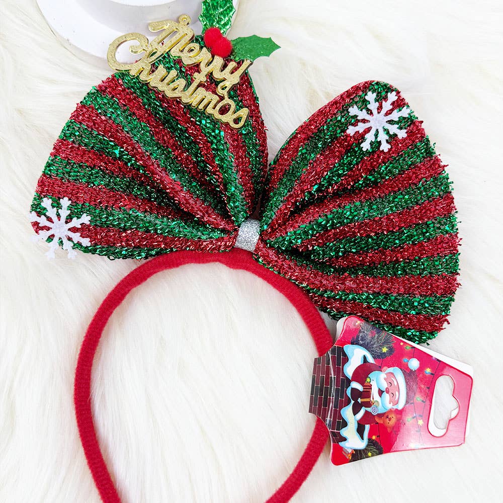 Decorated Bow Christmas Headband