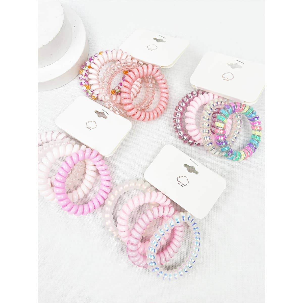 Multi Color Design Spiral Hair Ties