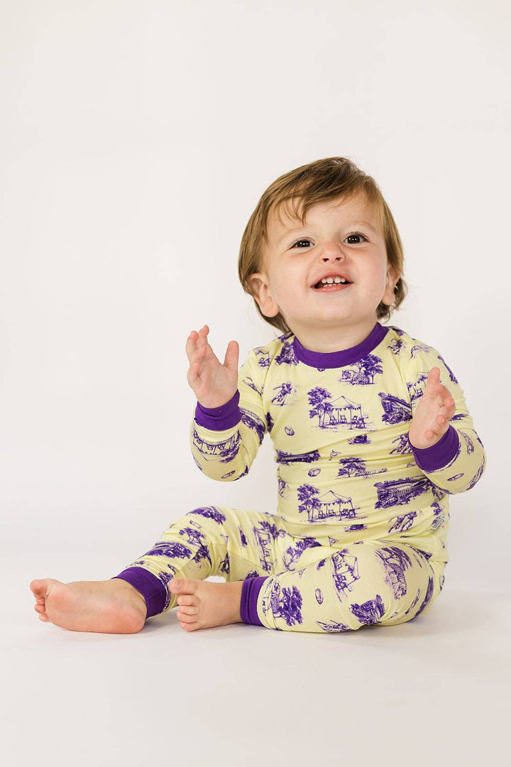 Tiger Toile 2 Piece Bamboo Pajama Set - Southern Slumber