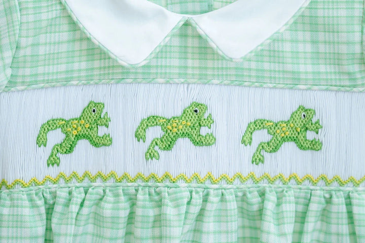 Smocked Frogs Jon Jon - Ruth and Ralph