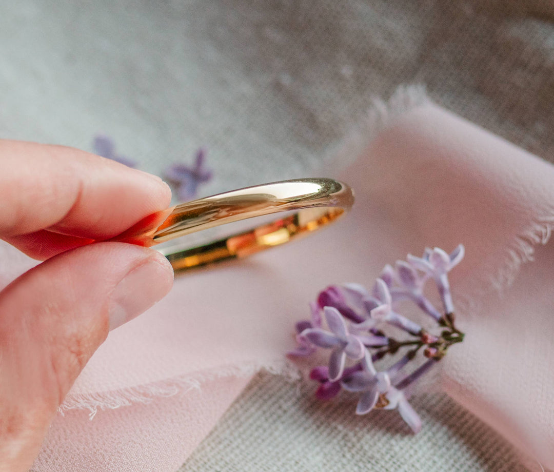 Classic 14K Gold Bangle for Baby & Kids - Cherished Moments