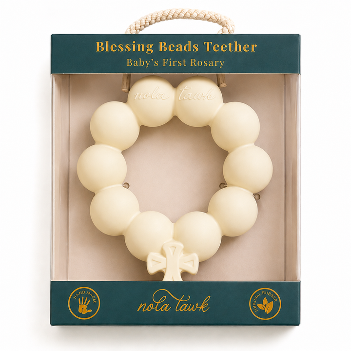 White Blessing Beads Teether - Nola Tawk