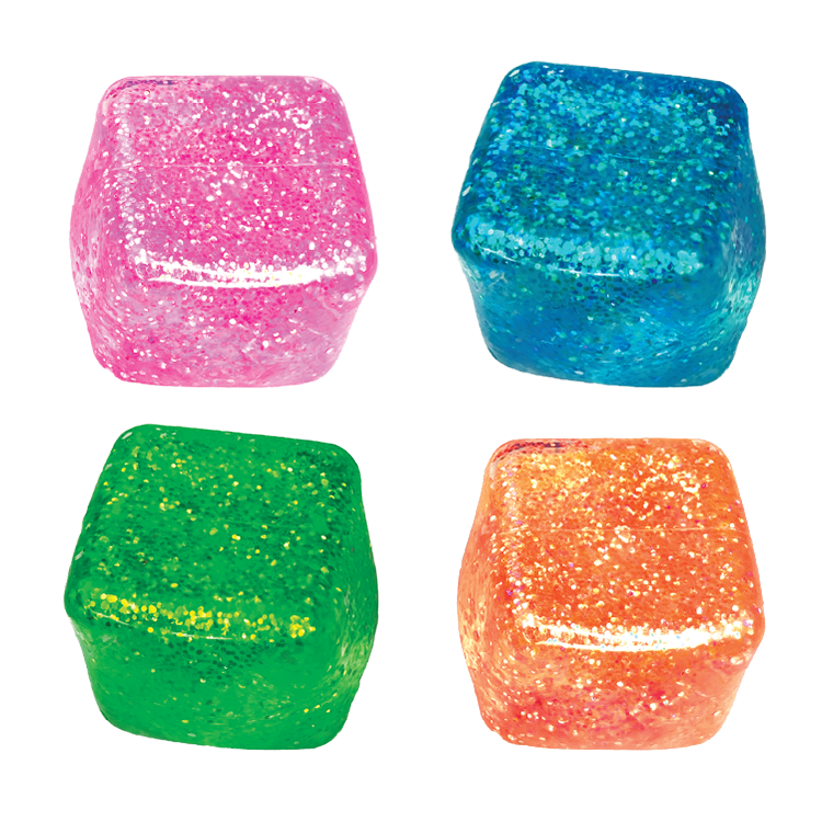 Glow in the Dark Squishy Sparkle Cube