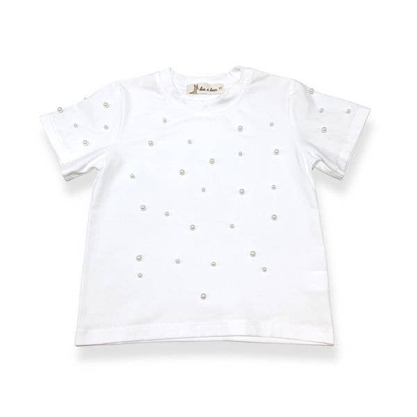 White Pearl Stud Tee - Doe a Dear