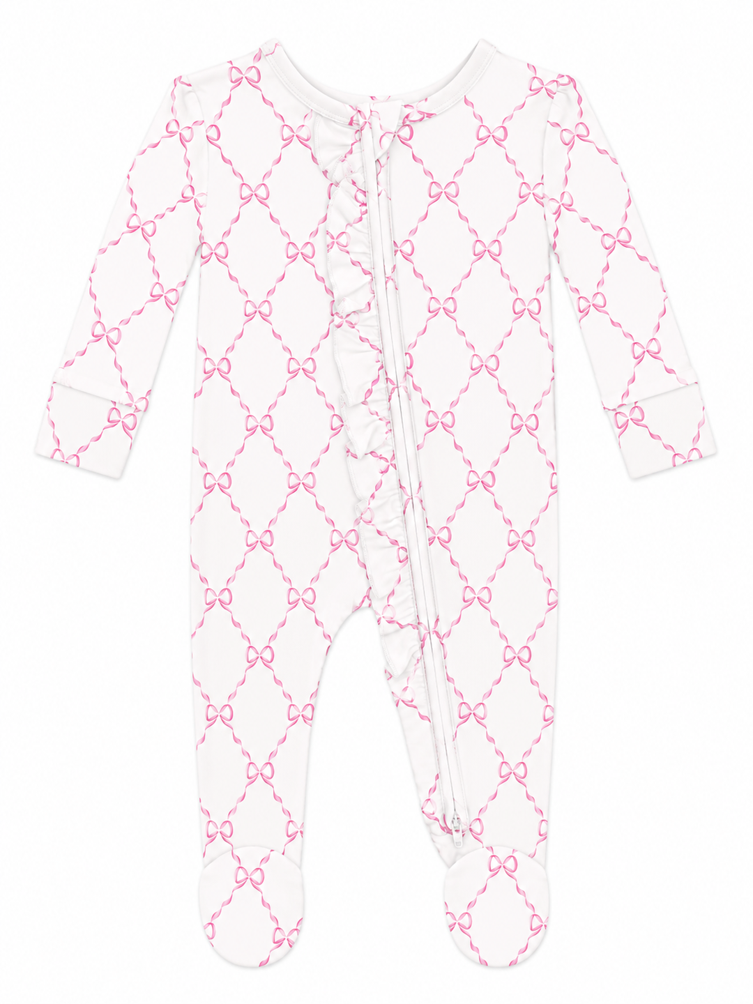 Bow Trellis Zip Pajama - Weisinger Bamboo