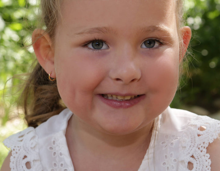 14K Gold-Plated Hoop Earrings for Children and Babies - Cherished Moments