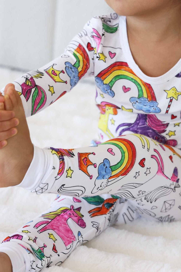 Enchanted Unicorns Colorable Pajamas - Caden Lane