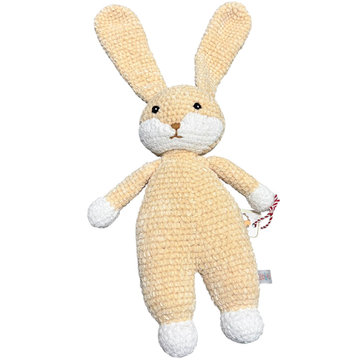 Clover the Bunny Chenille Hand Crochet Doll 12" - Zubles