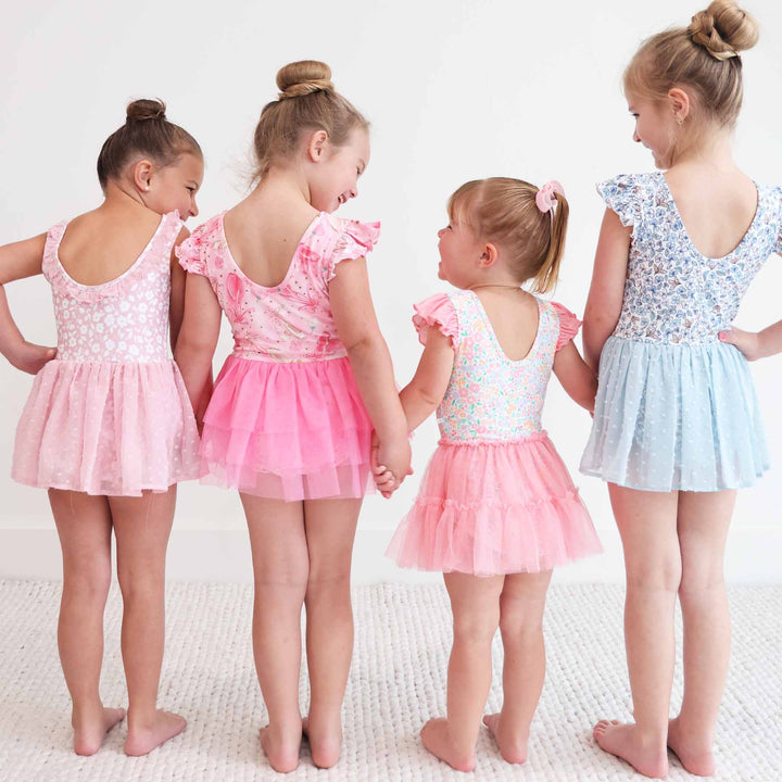 Blue Ballerina Blossoms Leotard - Caden Lane