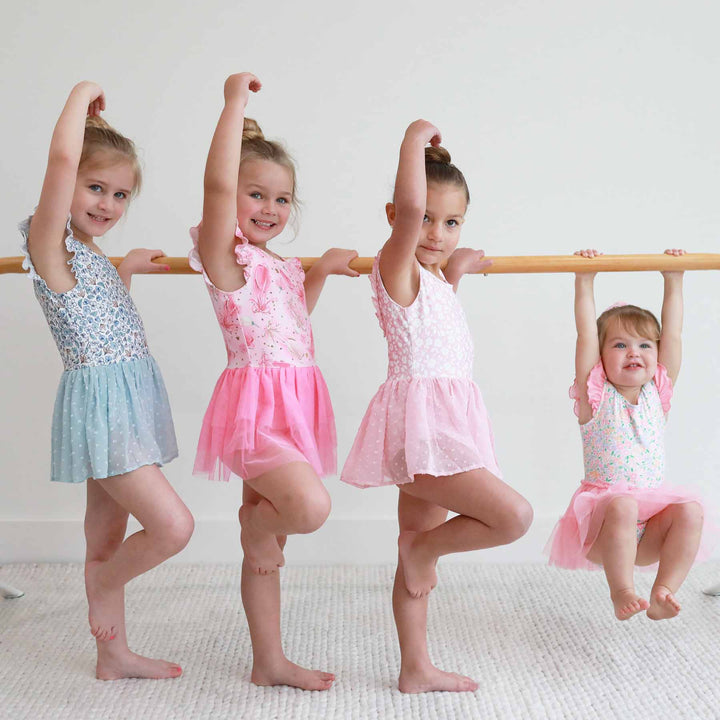 Blue Ballerina Blossoms Leotard - Caden Lane