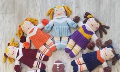 LSU Cheerleader Knit Doll 12" Plush - Zubels