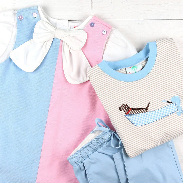Girls Colorblock Jumper Dress - Shrimp & Grits Kids