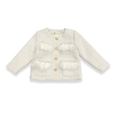 Feather Trim Tweed Dress & Jacket - Doe a Dear