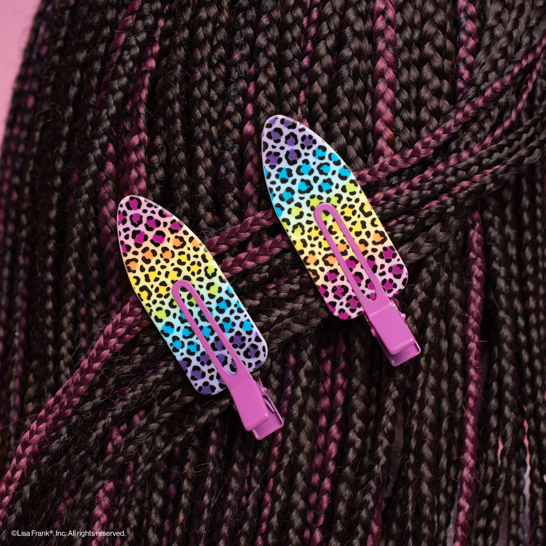 Lisa Frank x Kitsch XL Creaseless Clips in Rainbow Leopard - kitsch