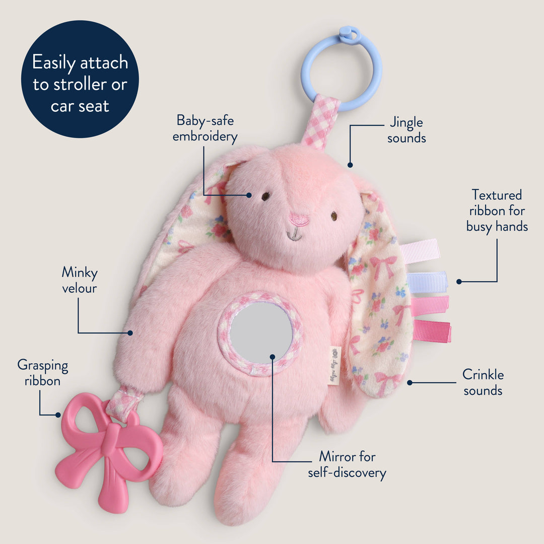 Pink Bunny Bitzy Traveler™ - Itzy Ritzy