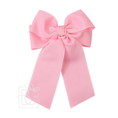 GROSGRAIN DOUBLE TAIL BOW - Navy, White or Pink - Beyond Creations