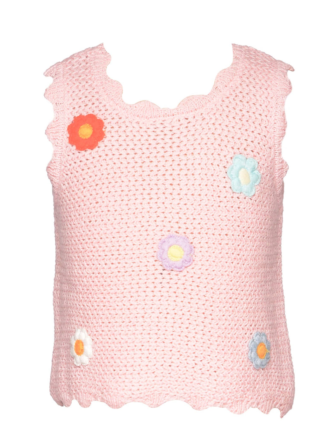 Pink Crochet Flower Short Set - Hannah Banana