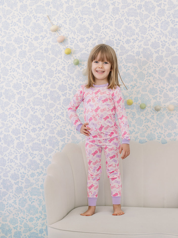 Sweet Peeps Pink Bamboo Pajama Set - Poppy Kids Co.