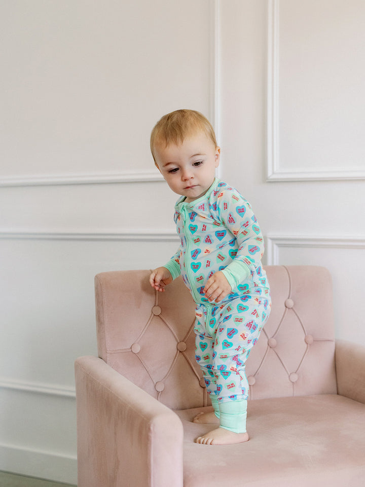 Boys Convo Hearts Bamboo Pajamas - Poppy Kids Co.