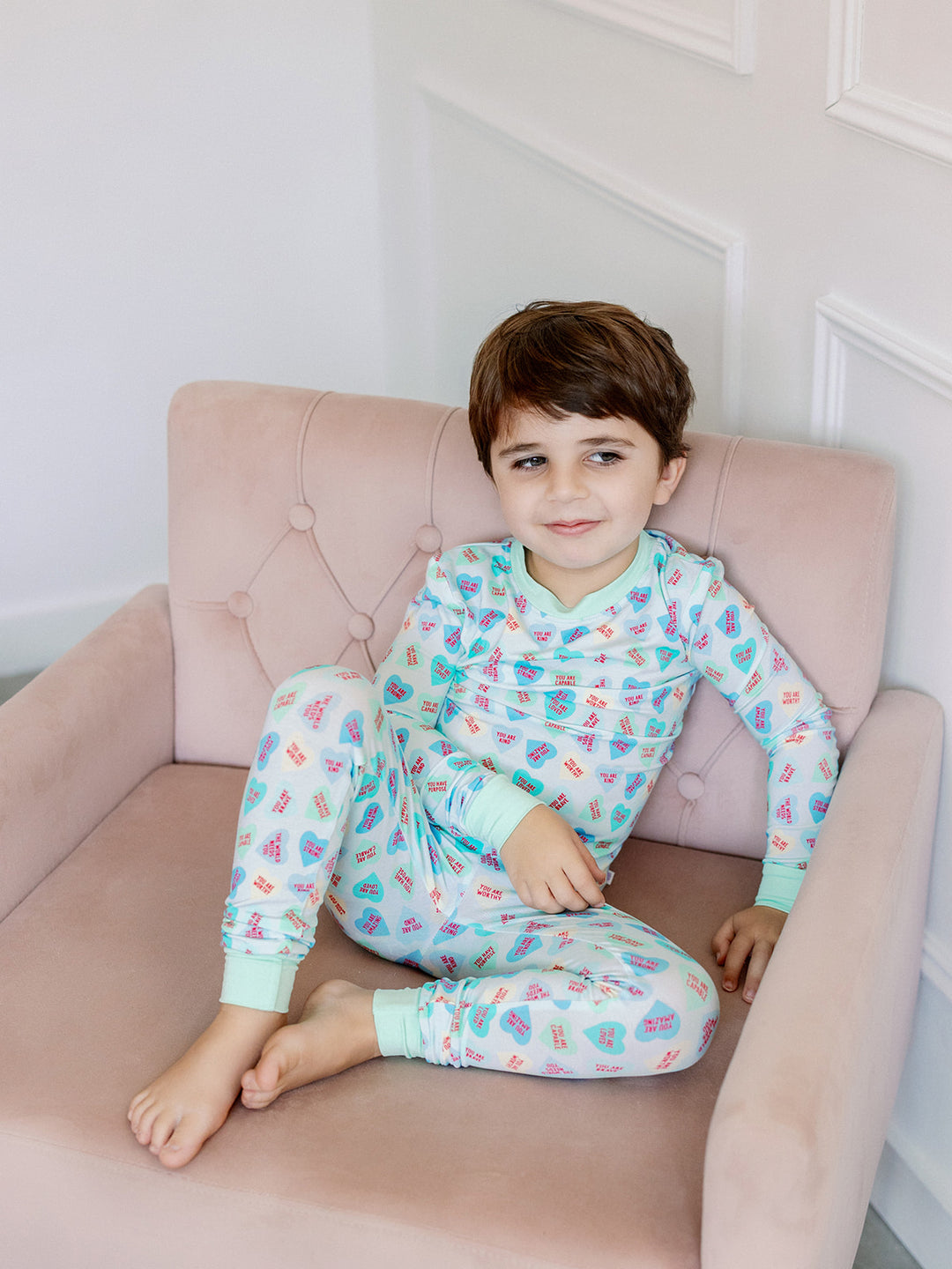 Boys Convo Hearts Bamboo Pajamas - Poppy Kids Co.