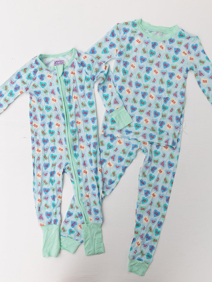 Boys Convo Hearts Bamboo Pajamas - Poppy Kids Co.
