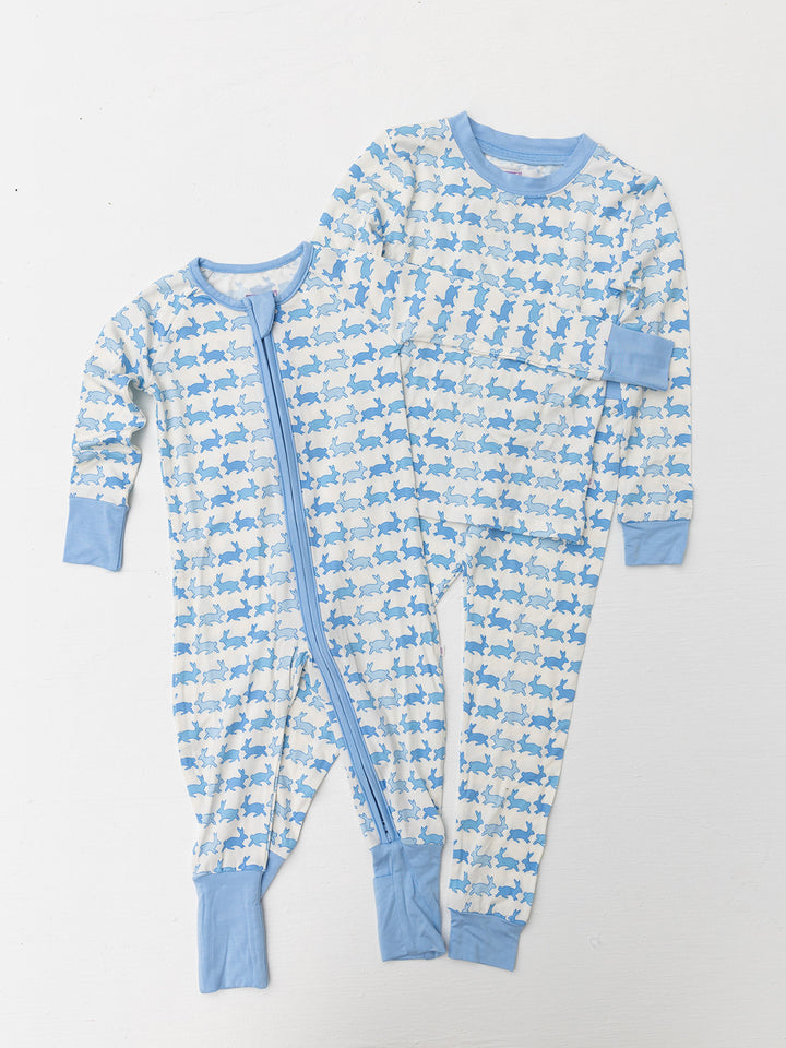 Blue Bunny Bamboo Pajama Set - Poppy Kids Co.