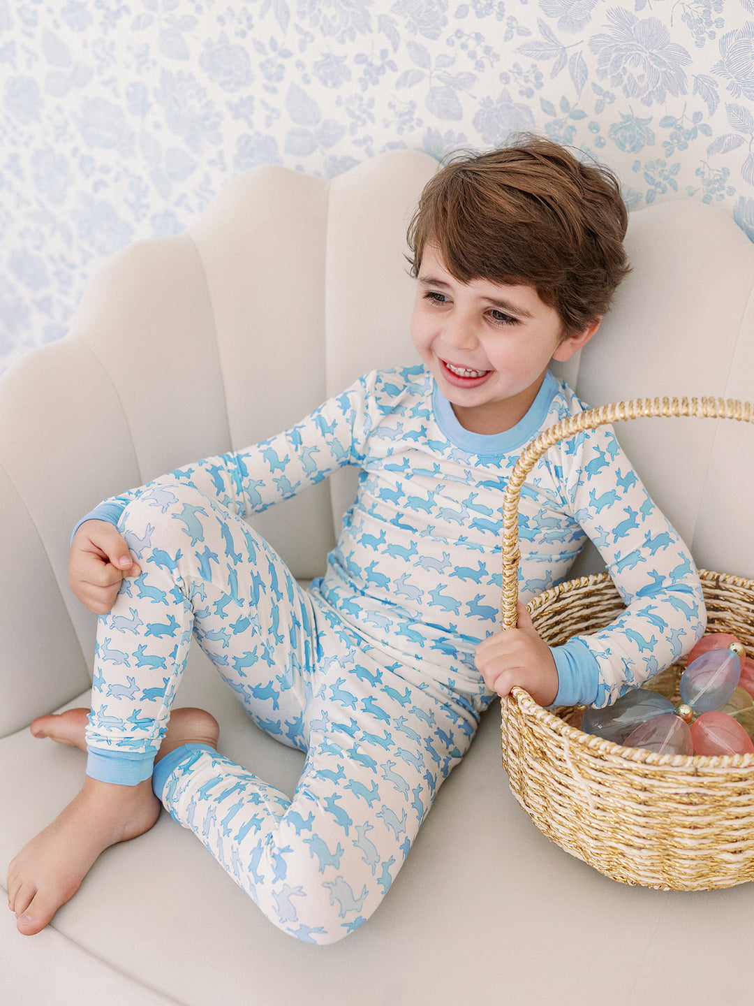 Blue Bunny Bamboo Pajama Set - Poppy Kids Co.