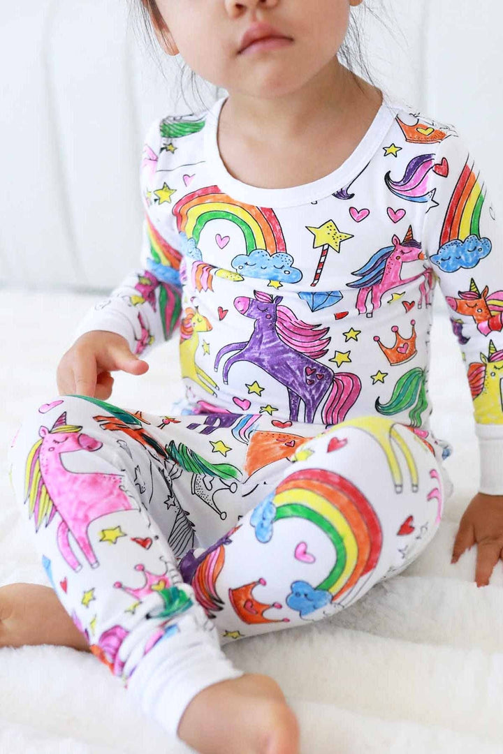 Enchanted Unicorns Colorable Pajamas - Caden Lane
