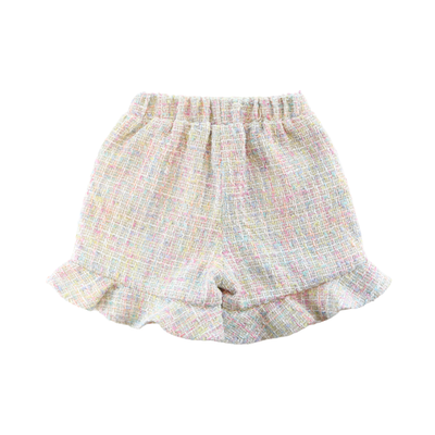 Pearl Trim Tweed Jacket & Ruffle Hem Shorts - Doe a Dear