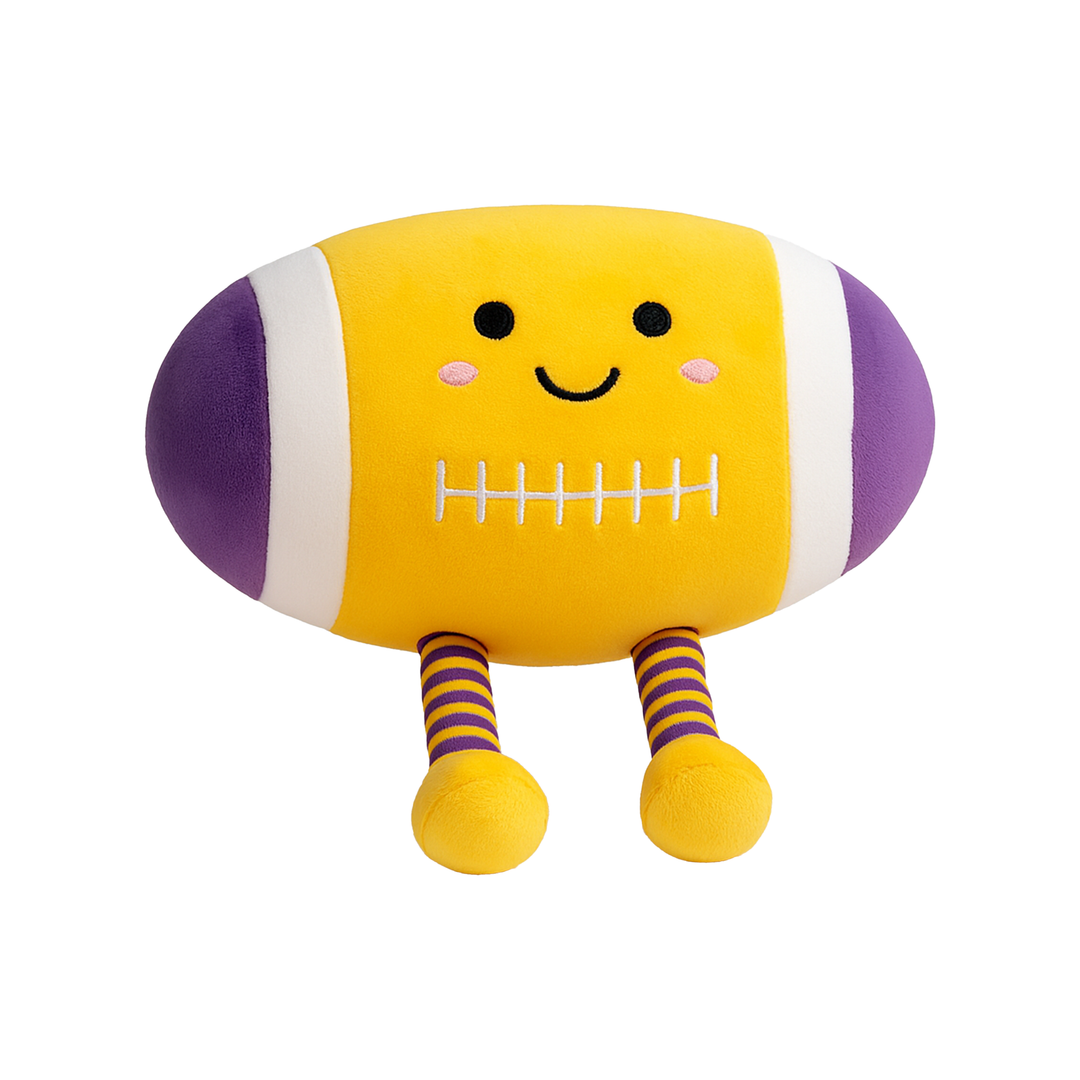 Purple & Gold Football Plush - Nola Tawk
