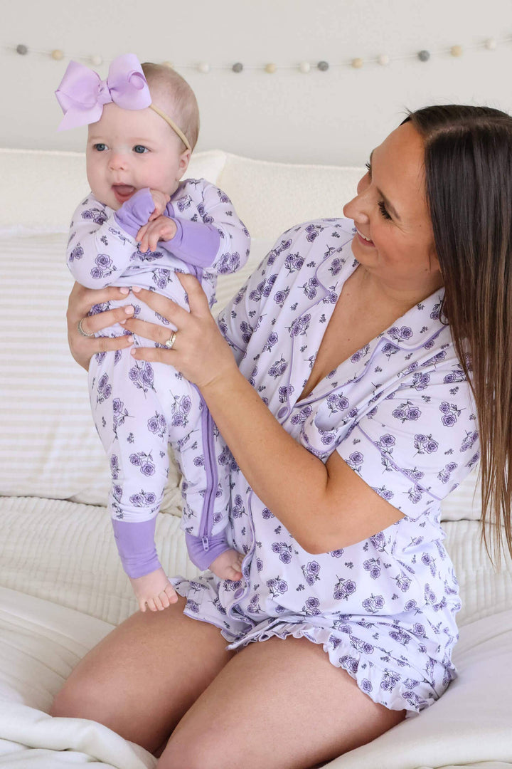 Amethyst Garden Convertible Zip Romper - Caden Lane -