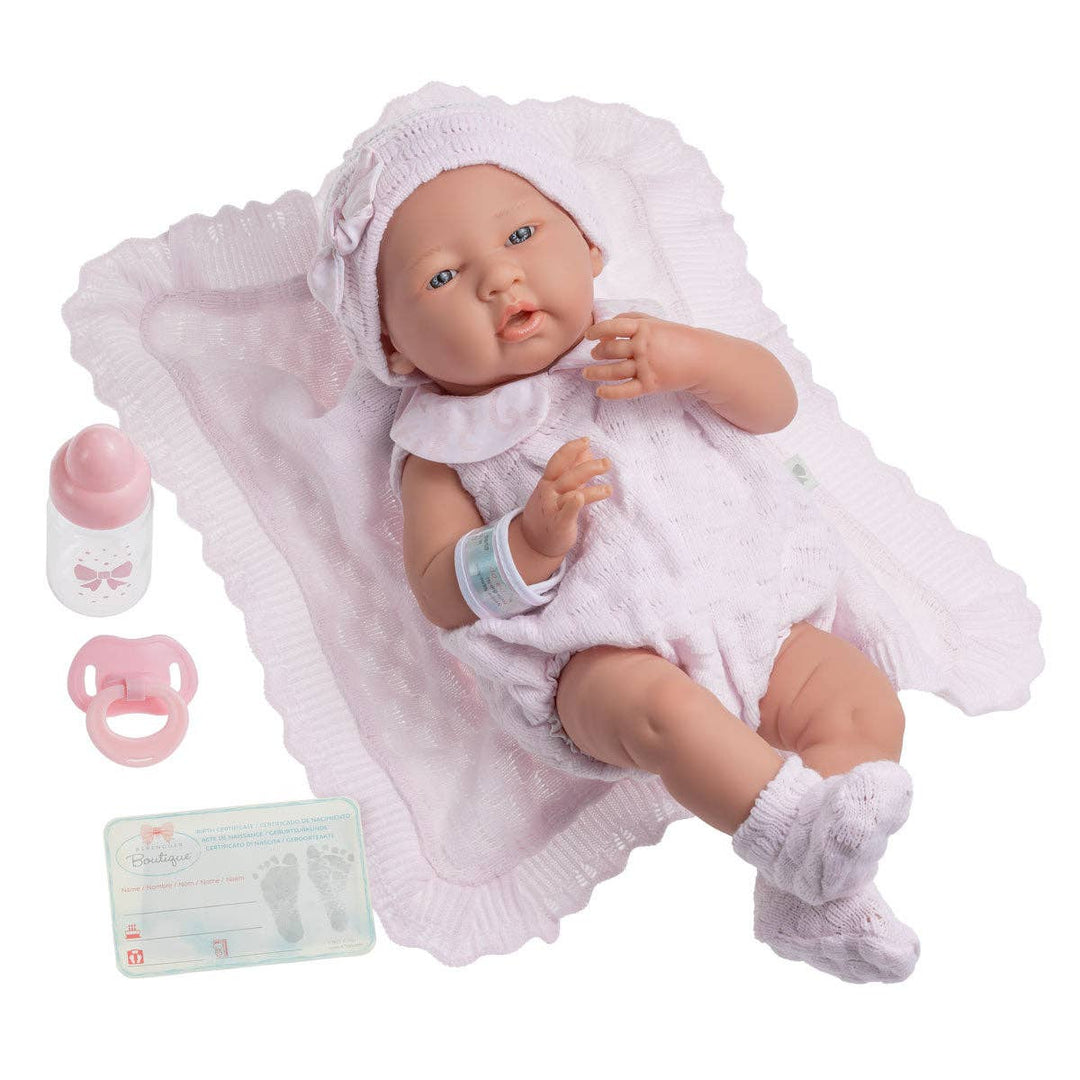La Newborn 15 inch Real Girl Baby Doll in Pink Outfit
