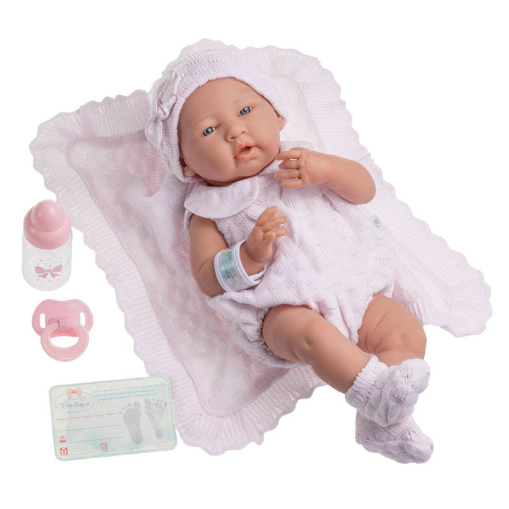 La Newborn 15 inch Real Girl Baby Doll in Pink Outfit