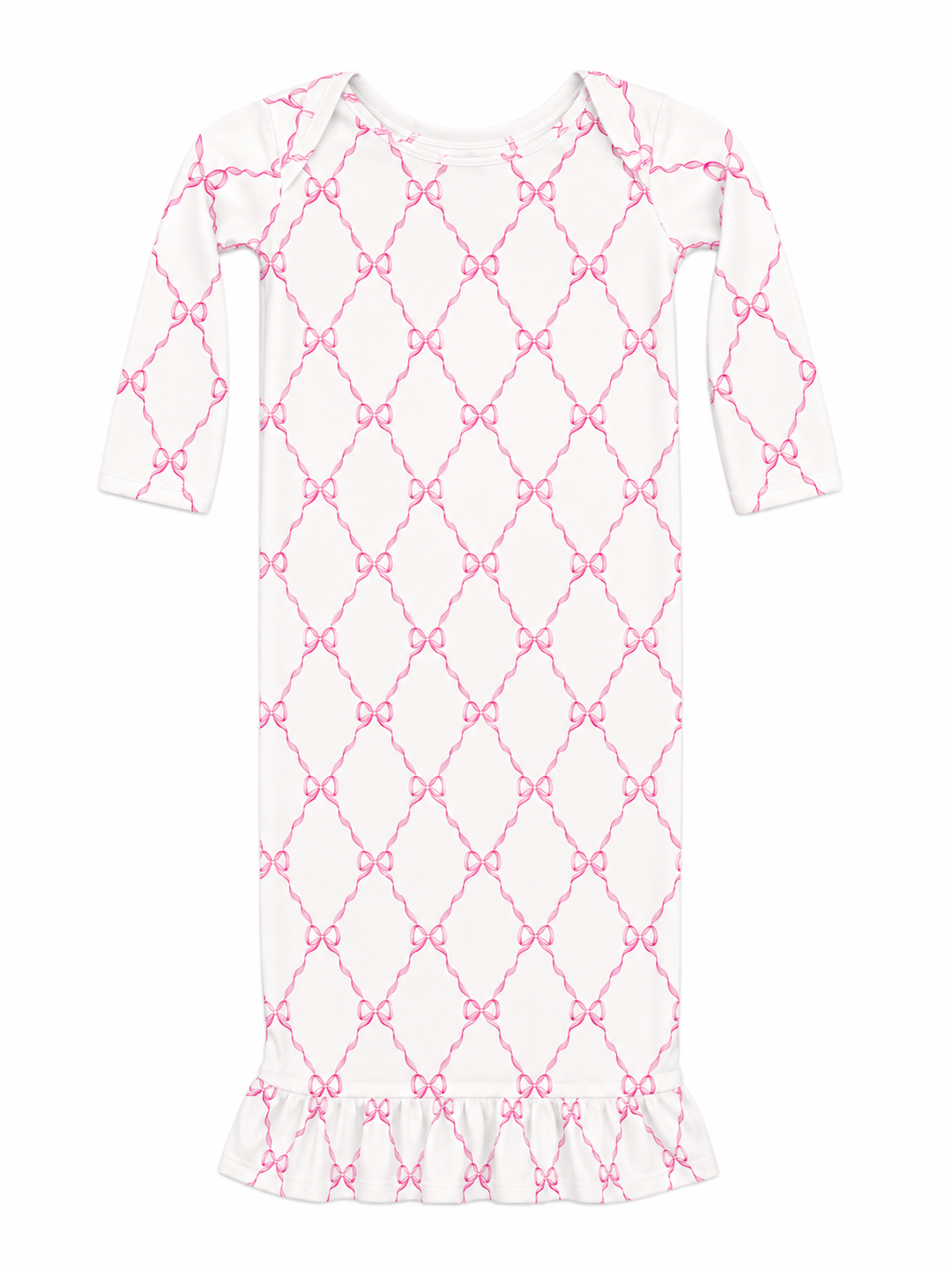 Bow Trellis Newborn Gown - Weisinger Bamboo