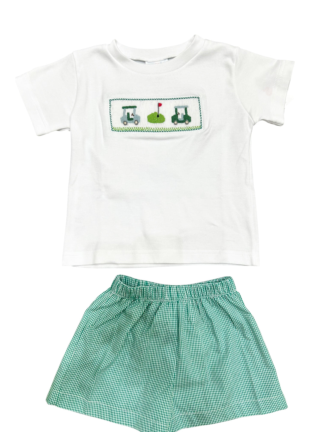 Boys Smocked Golf Short Set - Lulu Bebe