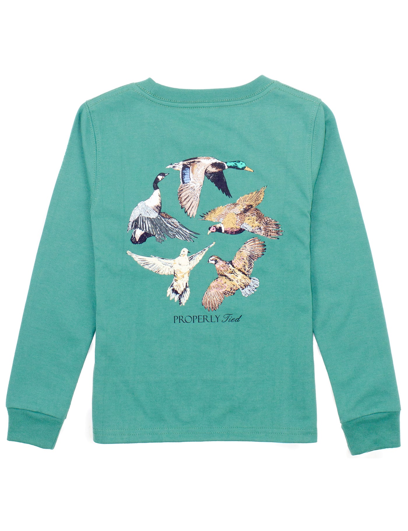 Boys Hunting Flock L/S Tee - Properly Tied