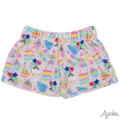 Birthday Pajama Fuzzy Shorts - Azarhia