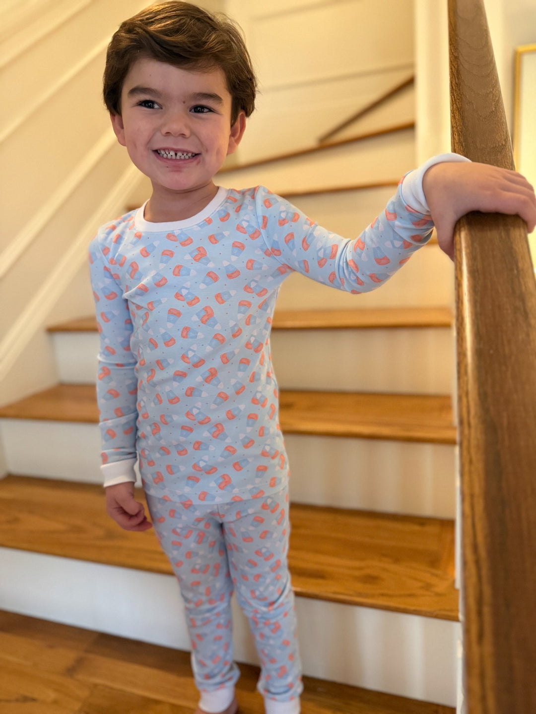 Candy Corn Kisses Blue Pajama Set - Lullaby Set
