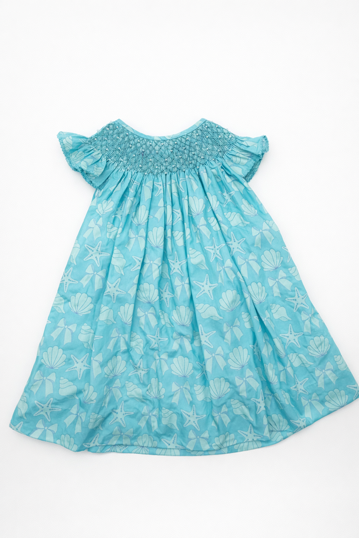 Blue Seashore Dress - Poppy Kids