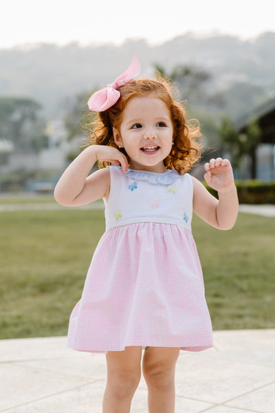 Pastel Seersucker Butterfly Dress - Zuccini Kids